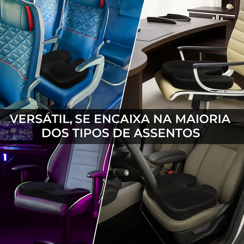Almofada Ortopédica de Espuma de Memória – Conforto e Alívio para Coluna, Quadril e Cóccix