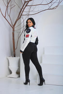 Jaqueta Feminina Racing Street – Preto & Branco