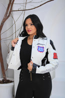 Jaqueta Feminina Racing Street – Preto & Branco