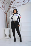 Jaqueta Feminina Racing Street – Preto & Branco