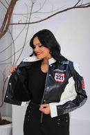 Jaqueta Feminina Racing Street – Preto & Branco