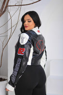 Jaqueta Feminina Racing Street – Preto & Branco