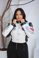 Jaqueta Feminina Racing Street – Preto & Branco